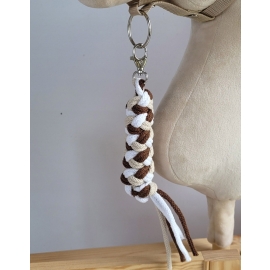 Tether for Hobby Horse made of double - light beige/brown/white