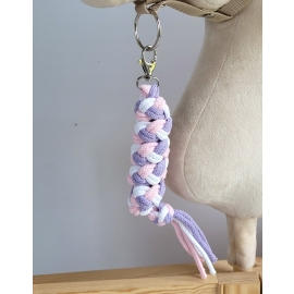Tether for Hobby Horse made of double - light pink/purple/white