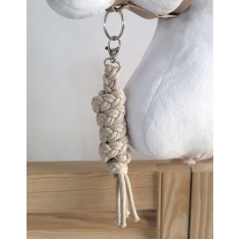 Tether for Hobby Horse made of double-twine cord - beige