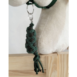 Tether for Hobby Horse made of double-twine cord - black-khaki