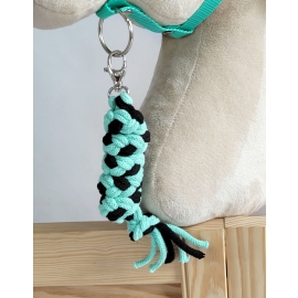 Tether for Hobby Horse made of double-twine cord - black-mint