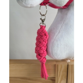 Tether for Hobby Horse made of double-twine cord - dark pink