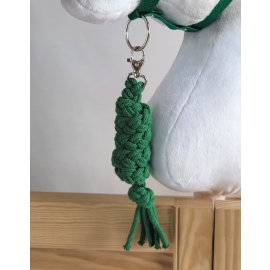 Tether for Hobby Horse made of double-twine cord - green