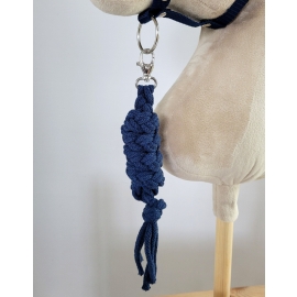 Tether for Hobby Horse made of double-twine cord - navy blue