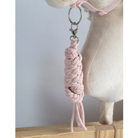 Tether for Hobby Horse made of double-twine cord - powder pink