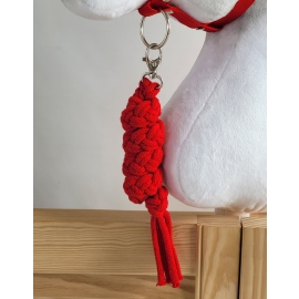 Tether for Hobby Horse made of double-twine cord - red