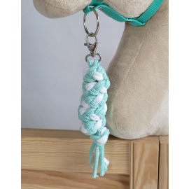 Tether for Hobby Horse made of double-twine cord - white-mint