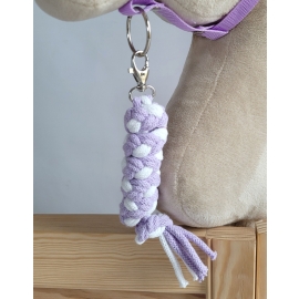 Tether for Hobby Horse made of double-twine cord - white-purple
