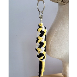Tether for Hobby Horse made of double - yellow/ cream/ black