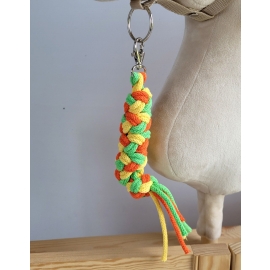 Tether for Hobby Horse made of double -  yellow/light green/orange
