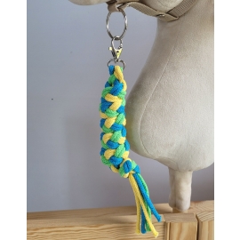 Tether for Hobby Horse made of double - yellow/ turquoise/ light green