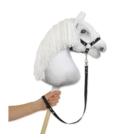 Tether for hobby horse made of webbing tape - black
