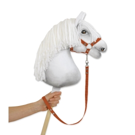 Tether for hobby horse made of webbing tape - ginger
