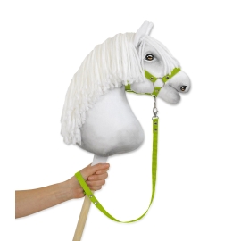 Tether for hobby horse made of webbing tape - lime