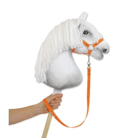 Tether for hobby horse made of webbing tape - orange