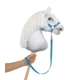 Tether for hobby horse made of webbing tape - turquoise