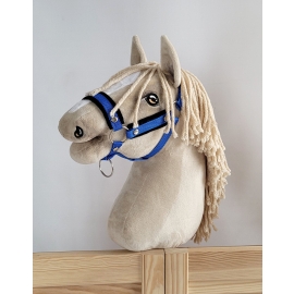 The adjustable halter for Hobby Horse A3 - blue with black furry