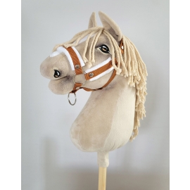 The adjustable halter for Hobby Horse A3 - ginger with white furry