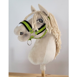 The adjustable halter for Hobby Horse A3 - lime with black furry