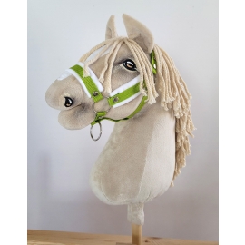 The adjustable halter for Hobby Horse A3 - lime with white furry