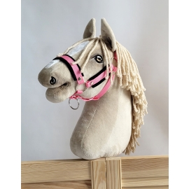 The adjustable halter for Hobby Horse A3 - pink with black furry
