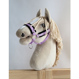 The adjustable halter for Hobby Horse A3 - purple with black furry