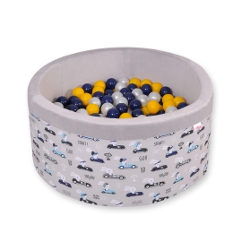Toddlers Ball-pit minky with balls 200pcs - gray rabbits