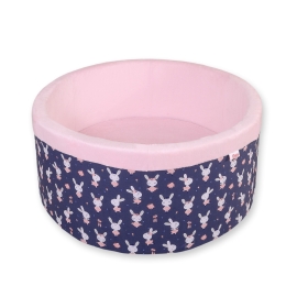 Toddlers Ball-pit minky without balls - blue rabbits