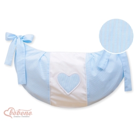 Toys bag- Hanging Hearts blue stripes
