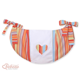 Toys bag- Hanging Hearts orange stripes