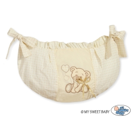 Toys bag- Teddy Bear with bow cream
