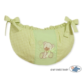 Toys bag- Teddy Bear with bow green