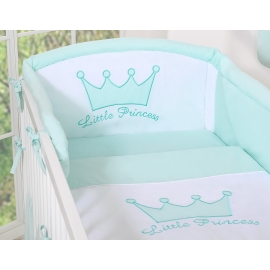 Universal Baby Bed Bumper- Little Prince/Princess mint