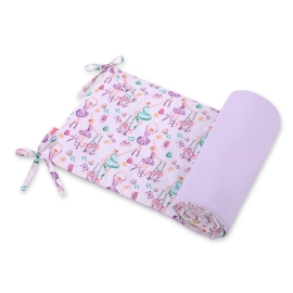 Universal bumper for cot - ballerinas lilac