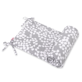 Universal bumper for cot - bubbles gray
