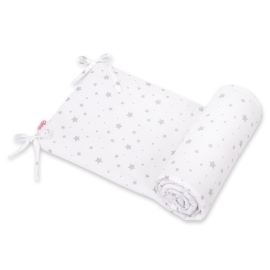 Universal bumper for cot - mini gray stars