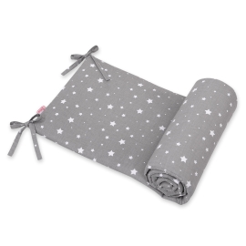 Universal bumper for cot - mini stars white