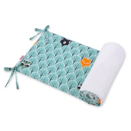 Universal bumper for cot - mint forest