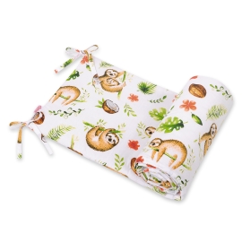 Universal bumper for cot - sloths beige