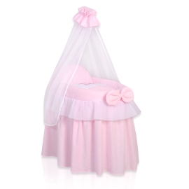 Wicker crib for doll with drape no. 2159-302