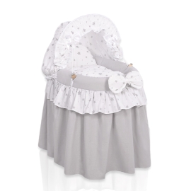 Wicker crib for doll with hood no. 2158-1016