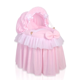 Wicker crib for doll with hood no. 2158-302
