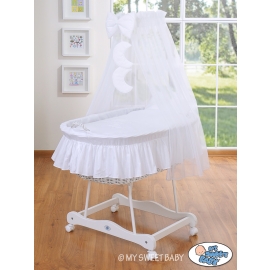 Wicker drape crib- Good night white