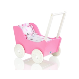 Wooden Doll Carriage Fuchsia -764