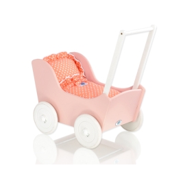 Wooden Doll pram Carriage Powder-Rosa -761