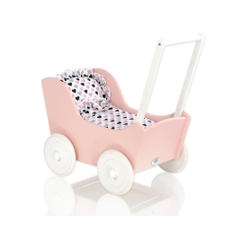 Wooden Doll pram Carriage Powder-Rosa -767