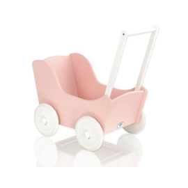 Wooden Doll pram Carriage Powder-Rosa