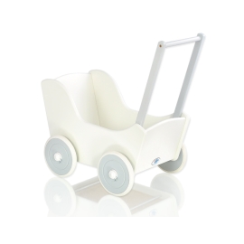 Wooden pram White with Gray