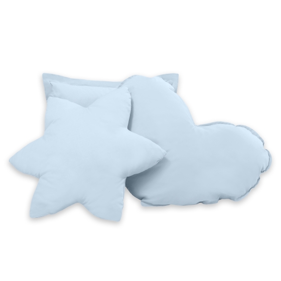 3pcs pillow set - blau