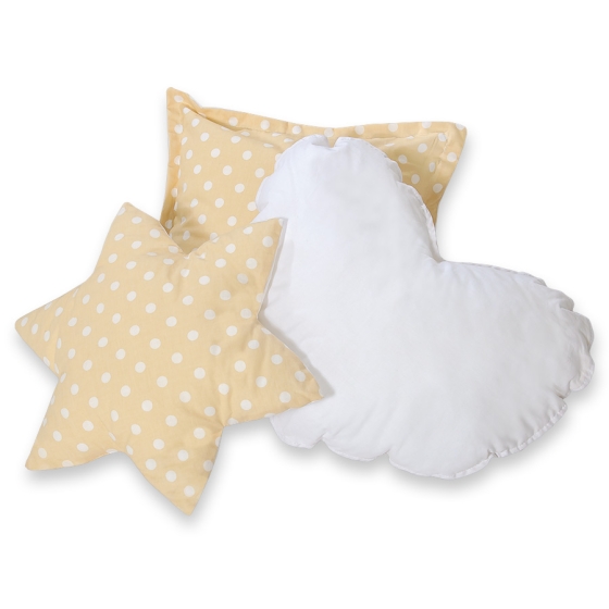 3pcs pillow set - Bright dots on beige